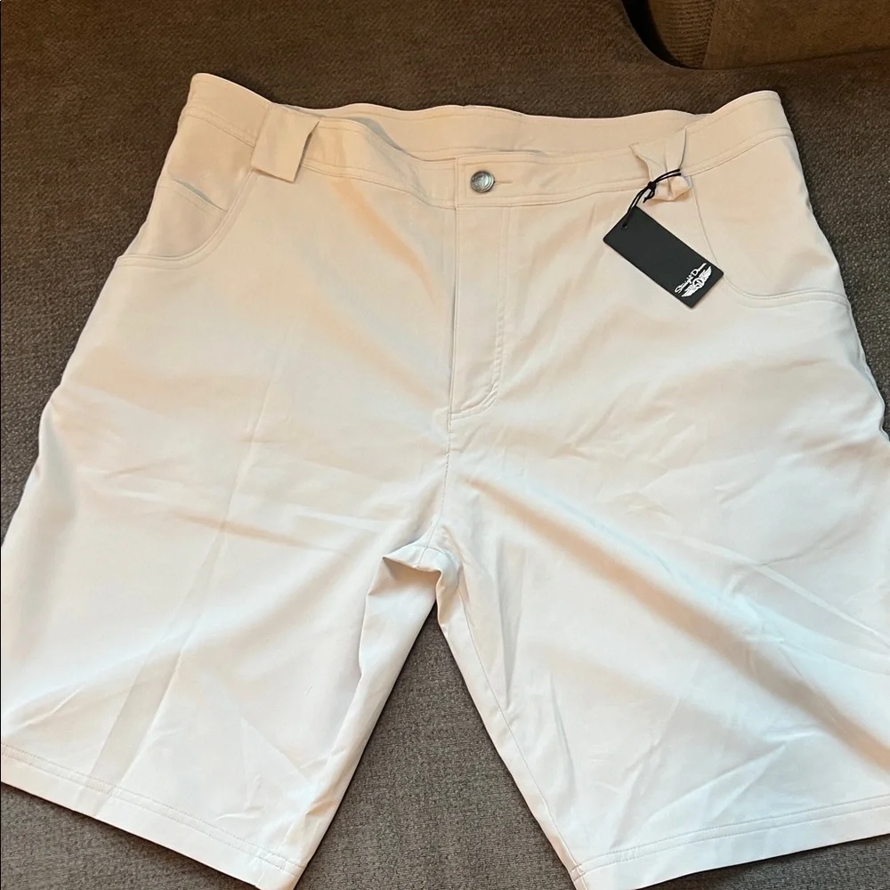 Classic Cream Men's Flat Front Shorts